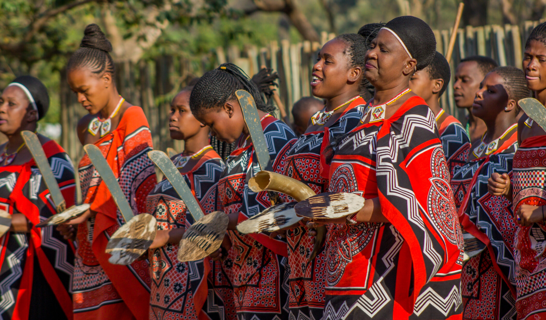 Swaziland,,Mantenga,-,July,2019,Traditional,Swaziland,Women,Singing,And